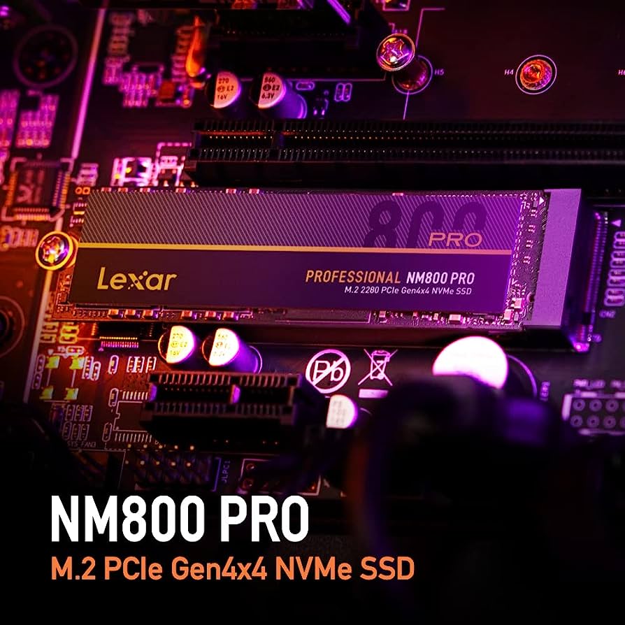 LEXAR LNM800 PRO INTERNAL SSD M.2 PCIe Gen 4*4 NVMe 2280 - 512GB