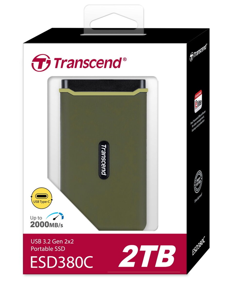 Transcend ESD380C Portable External SSD 2TB - Military Green