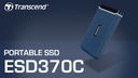 Transcend ESD370C Portable External SSD 1TB - Navy Blue