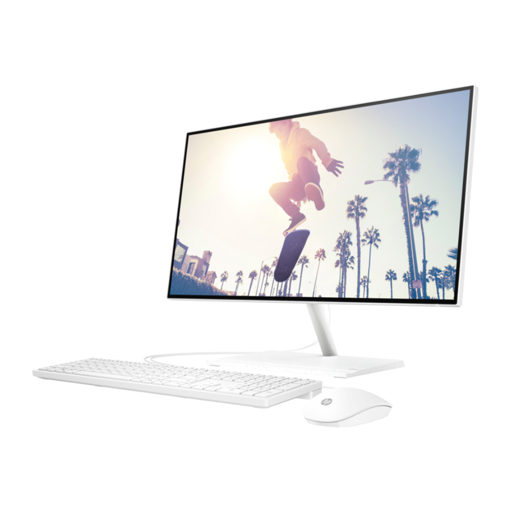 HP AIO 24- CB1013NH - Intel Core i7-1255U 8GB / 512SSD 23.8" FHD, DOS WHITE (6M805EA)