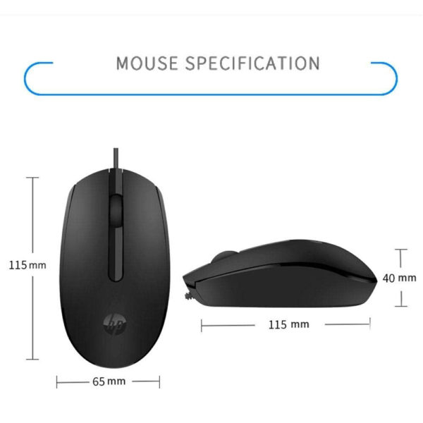 Hp M10 USB Wired Mouse 6CB80PA - Black