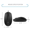 Hp M10 USB Wired Mouse 6CB80PA - Black