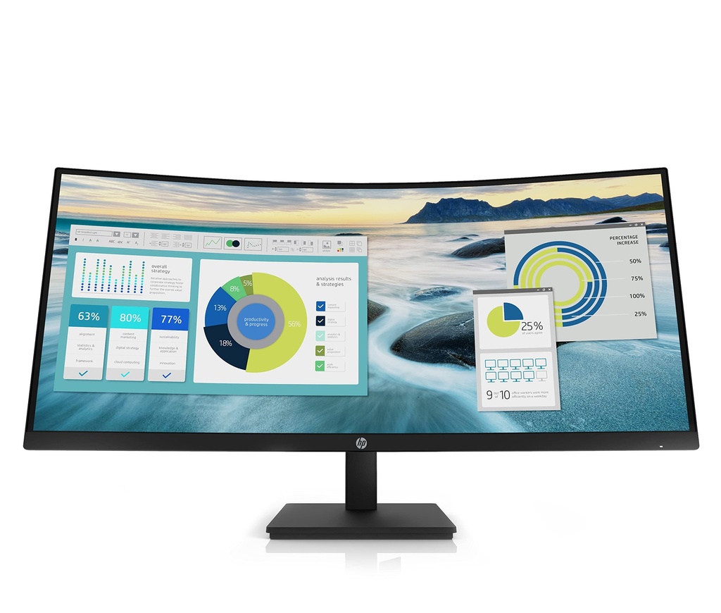 HP P34hc G4 34" WQHD USB-C Curved Monitor