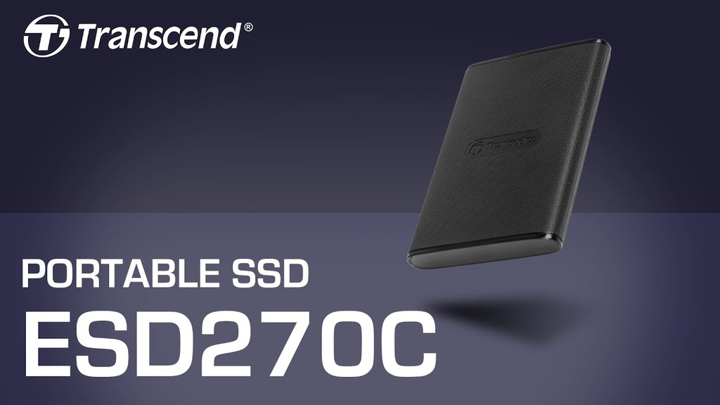 Transcend ESD270C Portable External SSD 1TB - Black