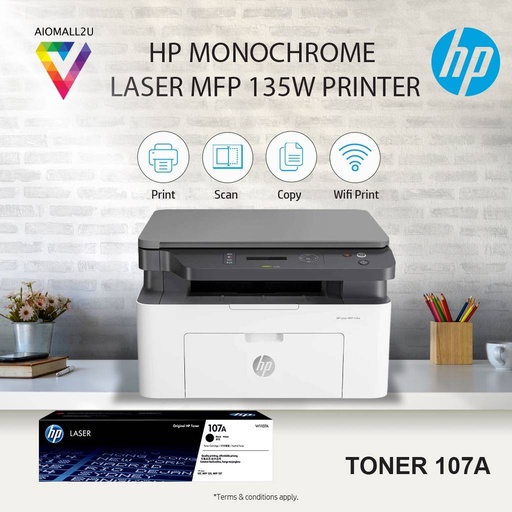 HP Laser MFP 135w Printer